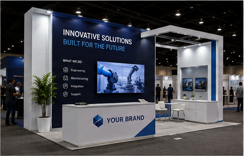 trade show booth for U.S. market entry