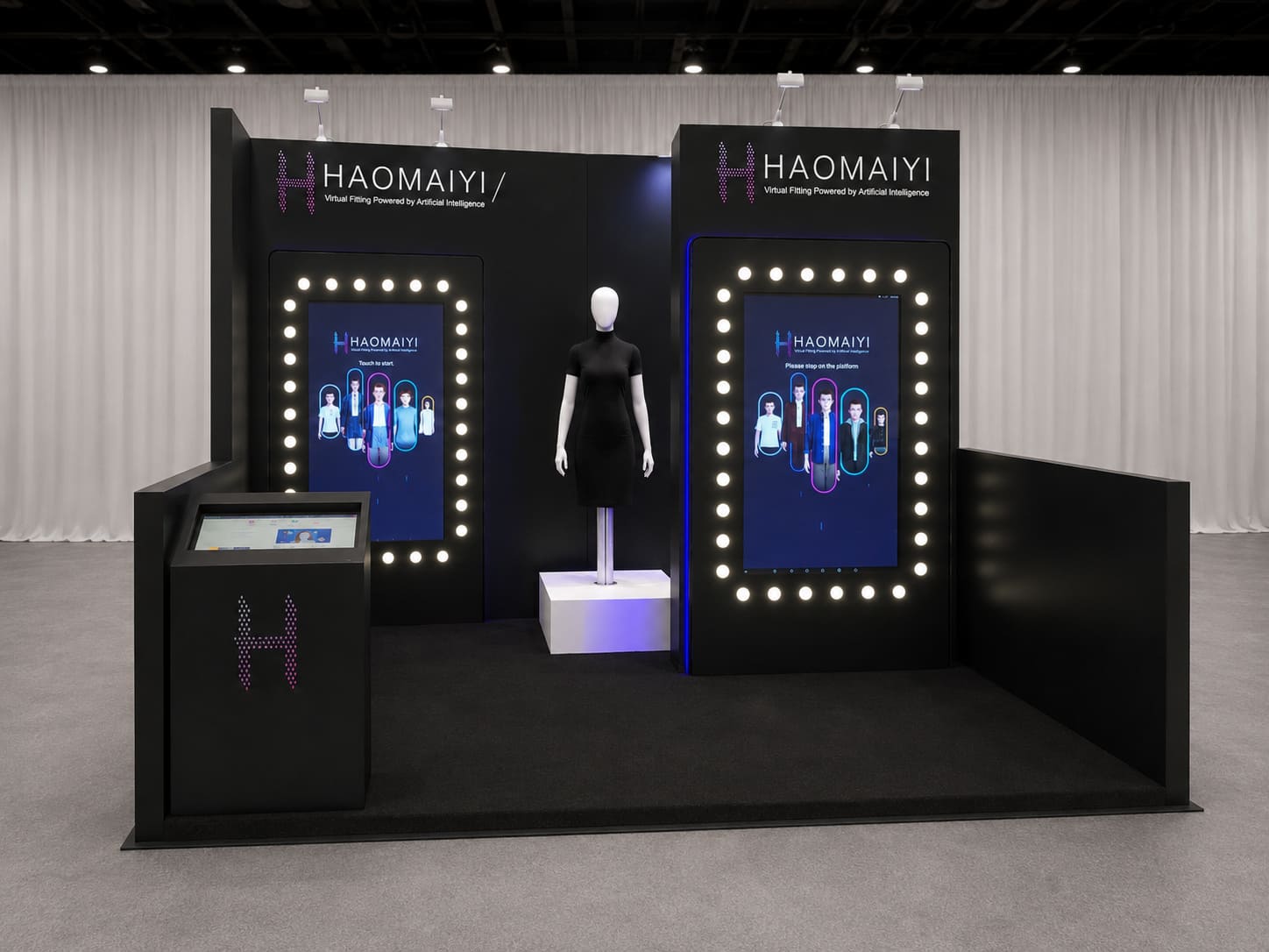 10′ x 10′ CES Booth Design for AI Virtual Fitting Technology