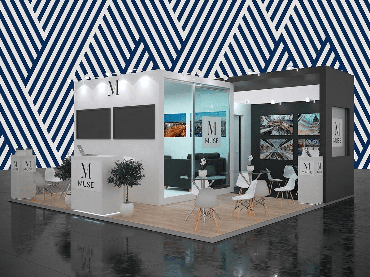 20′ x 20′ MUSE Booth Design for Cosmoprof North America 2025