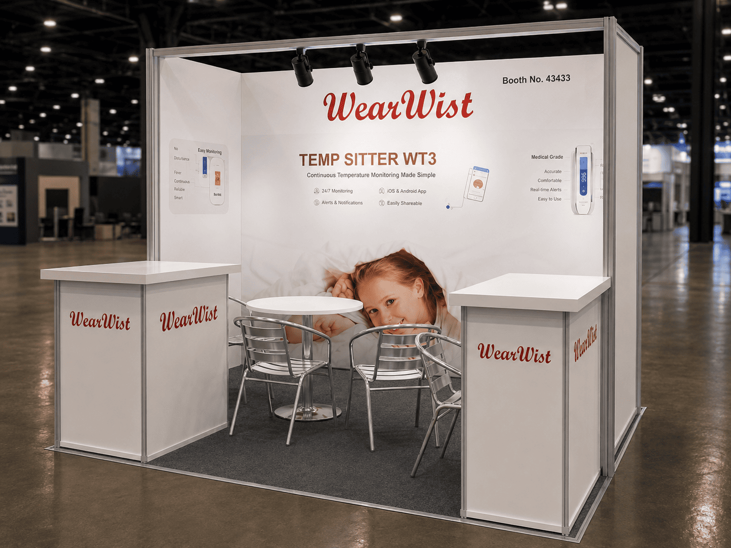 10′ x 10′ WearWist Booth Design for CES 2023