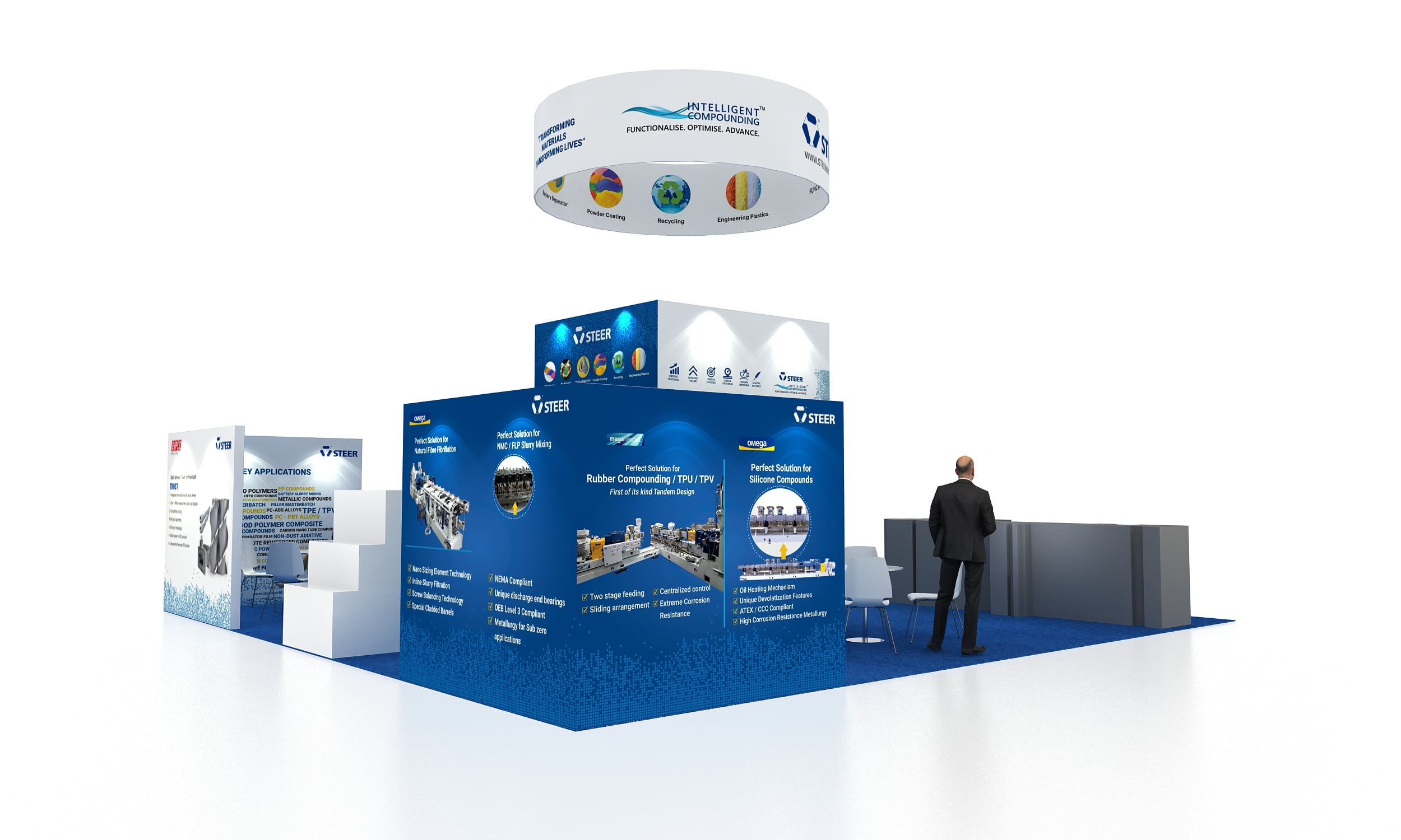 30′ x 30′ Custom Trade Show Booth for STEER at NPE 2024 Orlando