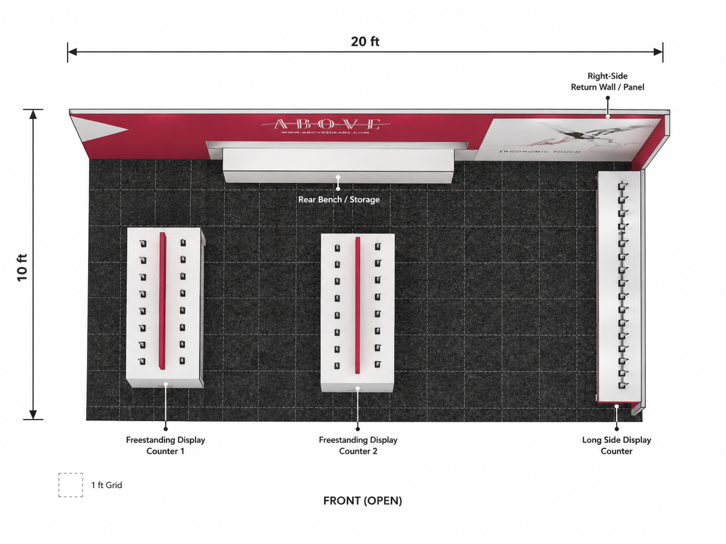 10′ x 20′  Above Professional Shears Booth | SUPERZOO 2023