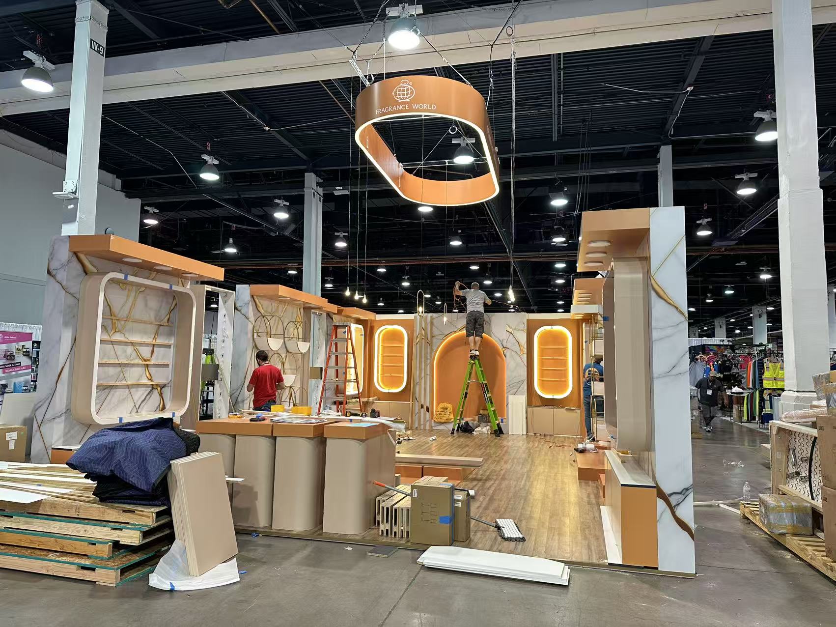 Venue installation support for trade show booth projects