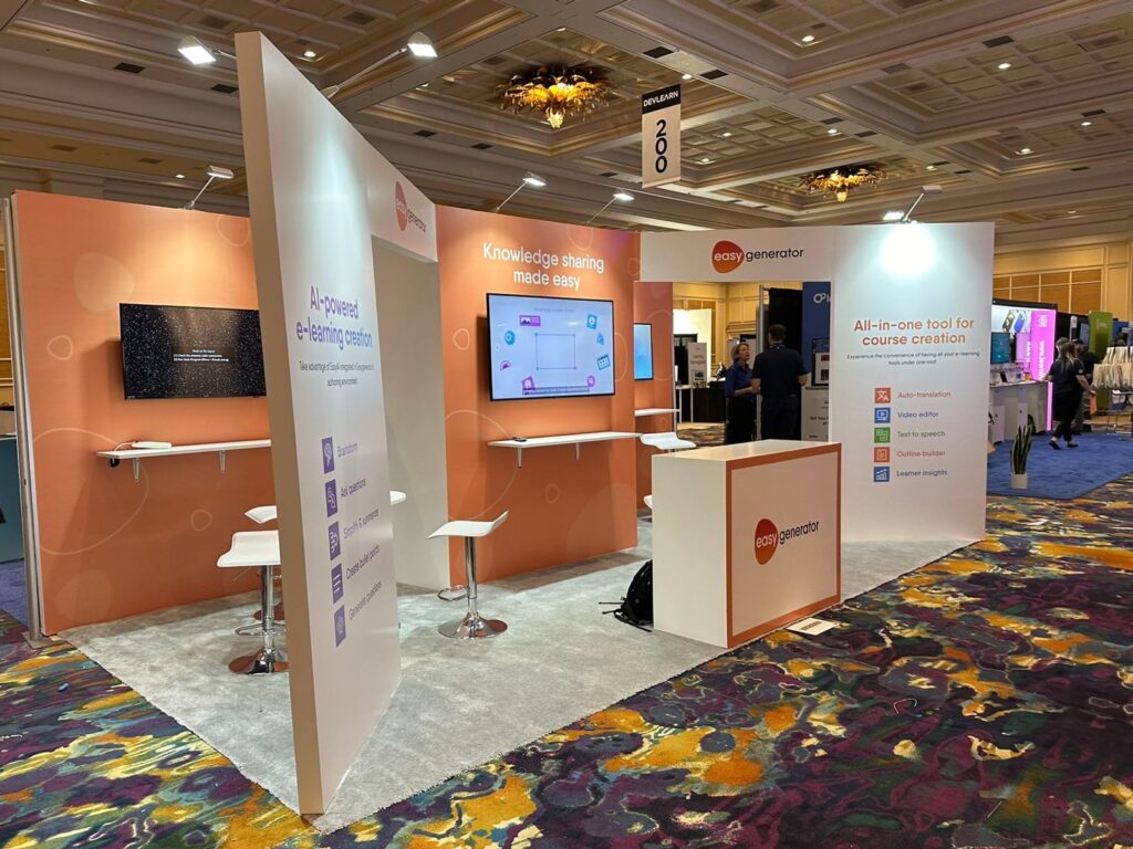 10×20 Easygenerator Booth at DevLearn 2023