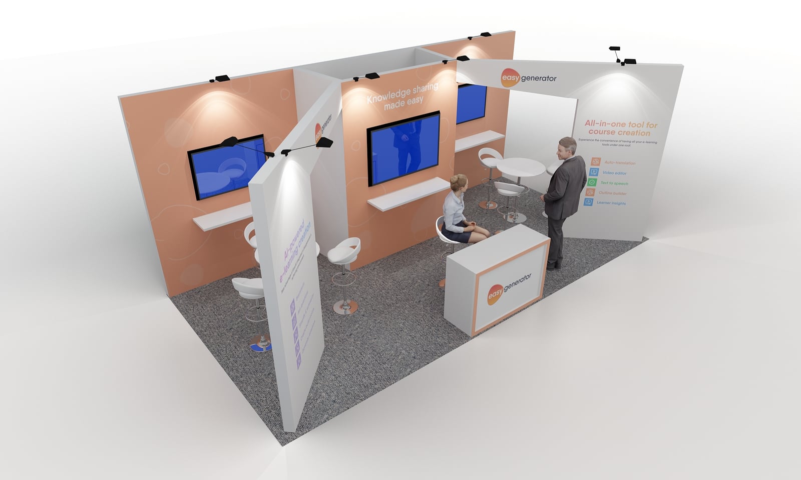 10×20 Easygenerator Booth at DevLearn 2023