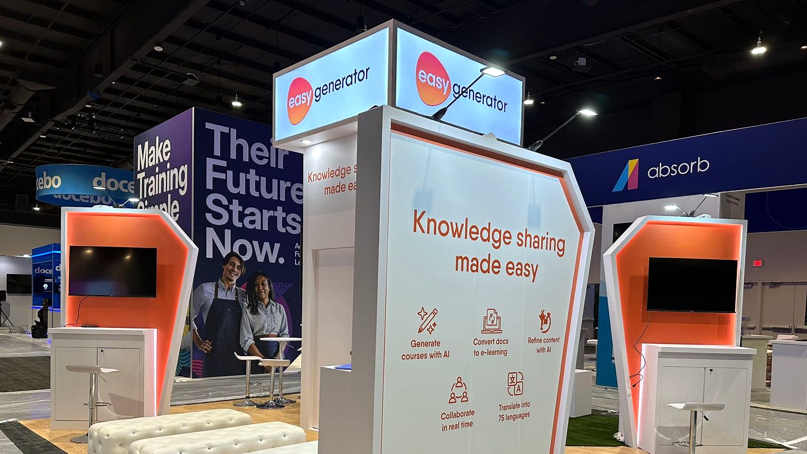 20×20 Easygenerator Island Booth at DevLearn 2024
